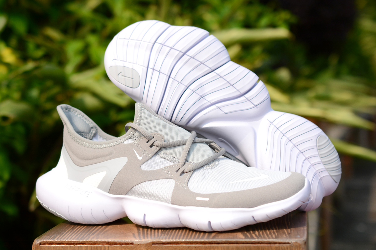 Women Nike Free RN 5.0 2019 White Grey Shoes - Click Image to Close